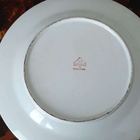 Decorative oriental plate and stand - Picture 5 of 5